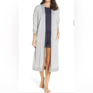 NWT Nordstrom Intimates Leisure Lover Long Lounge Cardigan Duster Grey XS